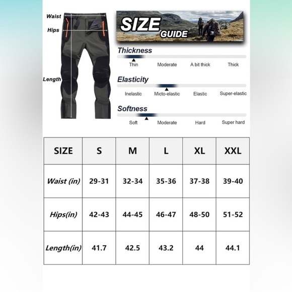 Men’s Outdoor Sports 2XL waterproof pants - Picture 6 of 6